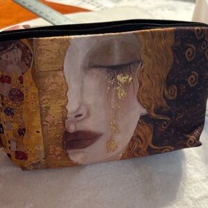 Elegant Women's Cosmetic Bag Gustav Klimt Inspired